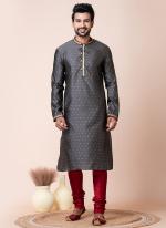 Mulberry Grey Festival Wear Printed Readymade Kurta Pajama